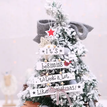 Kalėdų Dekoracijas Medžio Ornamentais Raštuotas Kabinti Priedai, Reikmenys Adornos décorations de Noël Рождественские украшения