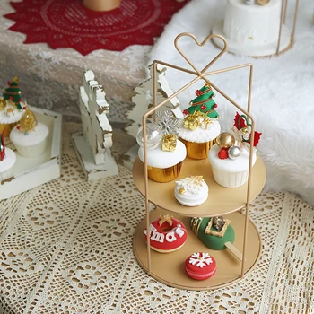 Kalėdų namų puošybai Netikrą tortas modeliavimas duona Spurga Kalėdų vakarėlį papuošalų vitrinos rekvizitai navidad desertas XMA