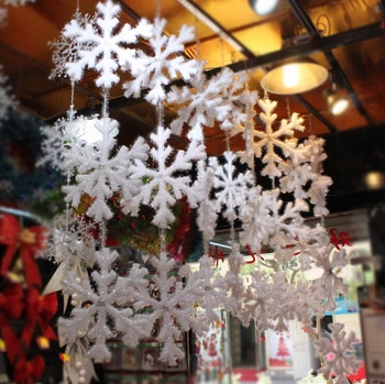 Kalėdų Ornamentu Kalėdų Stiklo Snaigės Burbulas Hotel Mall trimatis Snaigės Lubų Apdailai ant Sniego