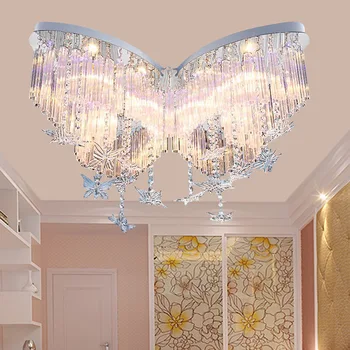 Kambarį kristalų lubų lempa spalvų kristalų lempos pagrindinis miegamasis šiltas, romantiškas vestuvių kambarys, vaikų lempos