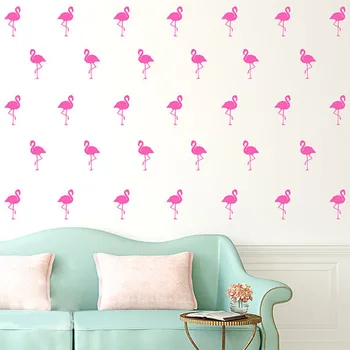 Karšto 15VNT/Lapas Animacinių filmų Meno Freskos Flamingo Sienų Lipduko Vaikų Miegamąjį Kambarį 