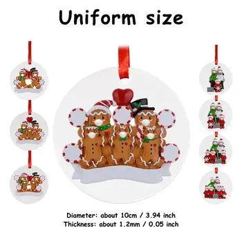 Karšto 2020 Karantino Kalėdų Medžio Apdaila Asmeninį Bear Šeimos Individualų Kalėdų Dekoravimo Poduct Kūrybos Rinkinys Dovanų