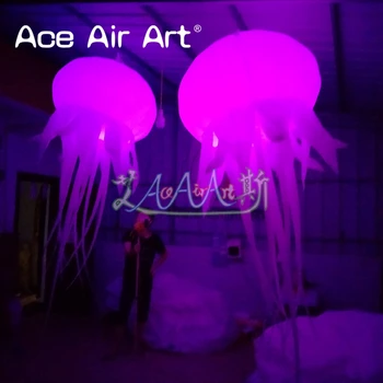 Karšto pardavimo Gražus milžinišką šalis dekoro vestuvių led dekoracijos pripučiami medūzos modelis/replika Nakties įvykis