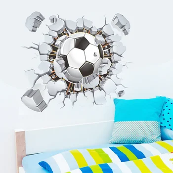 Karščiausios sienos futbolo sienos lipdukai, TV foną, Nuimamas kambarį miegamojo sienos lipdukai berniukų kambarių dekoravimo
