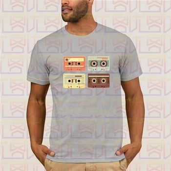 Kasečių grotuvai Muzikos Mixtape Vintage Retro 80s Tech t-shirt