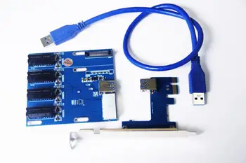 Kasybos specialios PCIE PCI-E adapterį 1 vilkite 3 vilkite 44 port PCIe X1 card plėtimosi kortelės lizdas