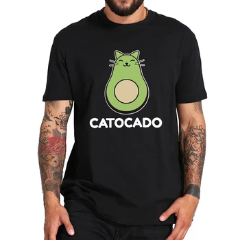 Katė Avokado T Shirt Spausdinti Kūrybinis Dizainas Catocado Mielas Kawaii Grafinis Marškinėlius Medvilnės Minkštas Tee