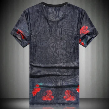 Kinų stiliaus grožio modelio 3D spausdinimo mados marškinėliai ir šortai tiktų Vasaros 2018 Naujos kokybės minkštas patogus mens trumpi