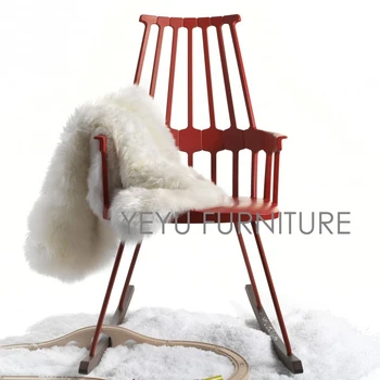 Klasikinis Modernus dizainas, plastikinės kietas medinė Supamoji Kėdė. Mados atsipalaiduoti kambarį laisvalaikio kėdė, palėpėje gražus rokeris 1PC