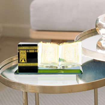 Kolekcines Dovana Kaaba Modelis Islamo Pastato Miegamasis Graviravimo Biuras Namų Dekoro Suvenyrai Musulmonų Kristalų Figūrėlės Rankdarbiai