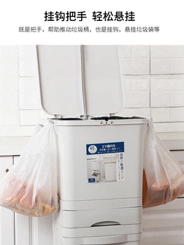 Komposto Bin Perdirbti Kompostinės Šiukšlių Dėžės Su Pakeičiant Atliekų Maišelis Turėtojas Komposto Cubos Basura Cocina Reciclar Sode BA60LJ