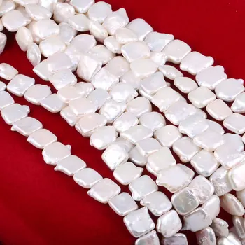 Kvadrato Formos Granulių Perlų Karoliukus, Gamtinis Gėlo vandens Baroko Perlai už Karoliai, Apyrankės Juvelyrikos Priėmimo 