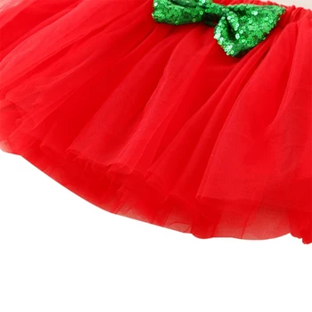 Kūdikis, Kalėdų Šventė Švenčių Nustatyti Europos Ir Amerikos Stiliaus Helovinas Baby Princess Paburkę Akių Sijonas Keturių dalių Komplektas Raudona 90cm