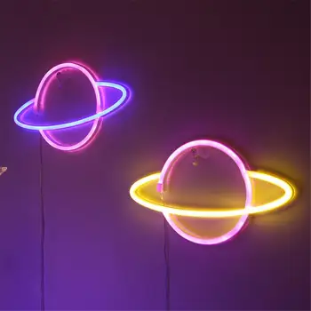 Kūrybos apdailos LED raketų neon naktį šviesos kabinti neoninės šviesos iki jūsų namų Paramos Baterija ir USB Powered aukštos kokybės