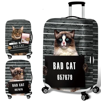 Lagaminas Raštas Bagažo apsauga nuo dulkių Kelionės Krepšys Priedai 3D Cat Modelis, Marginimo Ir Dažymo Vandeniui Atsparus Scratchproof