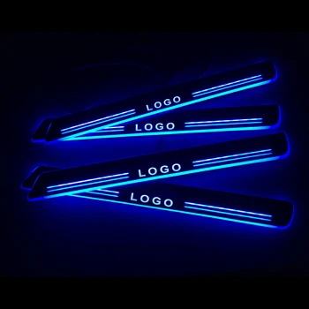 LED Durų Slenksčio dėl Skoda Octavia 5 Durų Nusitrinti Plokštė Kelias Sveiki Lengvųjų Automobilių Reikmenys