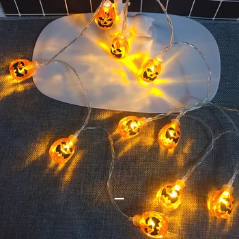 LED Moliūgų String Žibintai Helovinas Saugus Šviesus Moliūgų Kaukolė Lempos Patvarus Dekoratyvinis Apšvietimas Kurti Atostogų Atmosfera