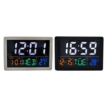 LED Skaitmeninis Laikrodis-Žadintuvas Ekranas 8 Tonų Dekoro Dovana Šeimai, Forma ir