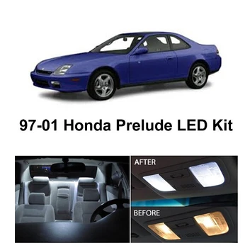 LED Vidaus Apšvietimas Honda Prelude 97-01 Auto automobilių Automobilių Led Skaitymo priešrūkiniai žibintai lemputės automobiliams klaidų 5vnt/Daug
