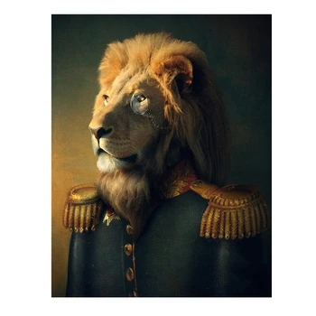 Liūtas Bendro Klasikinio Meno Drobė Paveikslų Spausdinimas Ant Menas, Plakatų Ir Grafikos Gyvūnų Kostiumas Šiaurės Šalių Sienos Menas Nuotraukas Dekoras