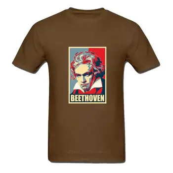 Ludwig Van Beethoven T-Shirt Muzikantas Bethovenas Propagandos Plakatų Marškinėliai Vyrams Lašas Laivas Vasaros Trumpomis Rankovėmis Medvilnė Tee #1