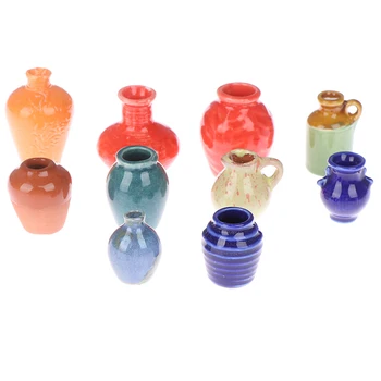 Lėlių Miniatiūros 1:12 Mini Keramikos Puodą 