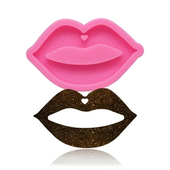 Mados Kiss Seksualus Lūpų, Burnos Formos Keychain Silikono Formos, su Skyle 