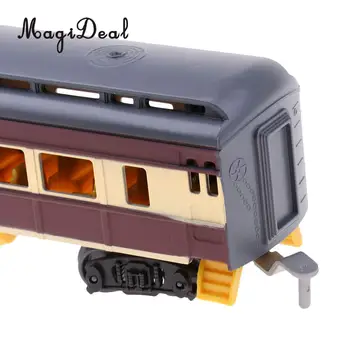 MagiDeal 1:87 Traukinio Modelį, Vaikai Žaislų Elektrinio Traukinio Bėgių Krovininis Automobilis Geležinkelio Vagonų Traukinių Vagonus Diecast Transporto Priemonės Salone