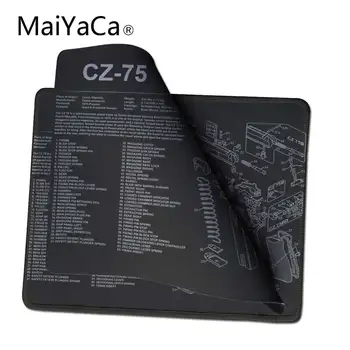 MaiYaCa Custom pelės kilimėliai CZ-75 tapetai CS:GO Dota 2 LOL wot Žaidimų Pelės Padas Juodos spalvos pagalvėlės pelės Asmeninį MousePads