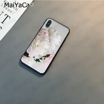 MaiYaCa Saldus bijūnas Baltos gėlės Naujausias Mados telefono dėklas skirtas iphone SE 2020 m pro 11 8 7 66S Plus X 5S SE XS XR XS MAX dangos