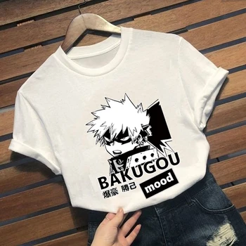 Mano Herojus akademinės bendruomenės T Shirts Japonų Anime Harajuku Kietas Bakugou Trumpas Rankovės Marškinėliai Vyrų Streetwear Atsitiktinis marškinėliai