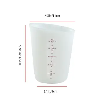 Matavimo Puodelis Pieno, Kavos Matavimo Stiklinę Lab Virtuvės Silikono Matavimo Indą Aišku, Skalės Matavimo Puodelis
