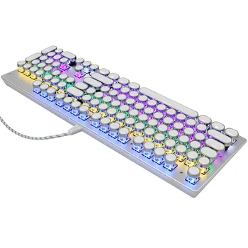 Mechaninė Laidinė Klaviatūra 104 Klavišą Backlit Gaming Keyboard Nešiojamas Kompiuteris FKU66