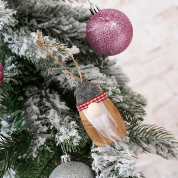 Mediniai Manė, Santa Beveidis Gnome Kalėdų Medžio Kabantys Papuošalai Kalėdų Pakabukas Šalies Namų Dekoravimo, Šventiniai Reikmenys