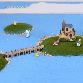 Medinis Tiltas, Miniatiūriniai Pasakų Figūrėlės Dervos Bonsai Micro Kraštovaizdžio Pasakų Sodo Miniatiūros Apdaila 