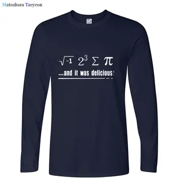 Medvilniniai vyriški marškinėliai ilgomis Rankovėmis Marškinėliai Vyrams, Print T Shirt O-Kaklo teeshirts Matematikos lygtis, mokytojas marškinėliai