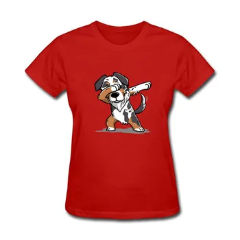 Medvilnės O-kaklo Užsakymą Išspausdinti Marškinėlius Moterims T shirts Juokinga Tepdami Australian Shepherd - Australų Aviganių Patelė T-Shirt