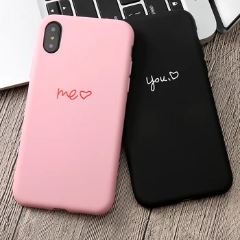 Meilė Širdies Minkšto Silikono Tpu Case For iphone X XS Max XR 6 6S 5 5S SE 7 7 Plius Galinį Dangtelį iphone 11 2019 5.8