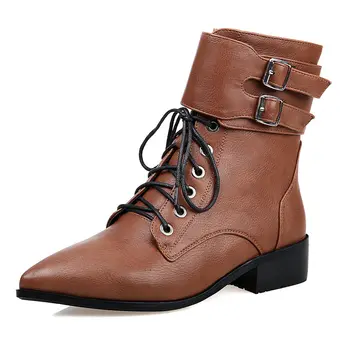 MEMUNIA 2020 nauji batai rudens-žiemos mados Metalo sagtis pažymėjo tne moterų batai didelio dydžio batus 34-43