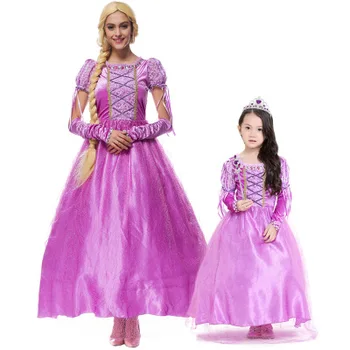 Mergina Vaikų Anime sophia Princesė Rapunzel Cosplay Kostiumų, Drabužių sofija Fancy dress Kostiumai