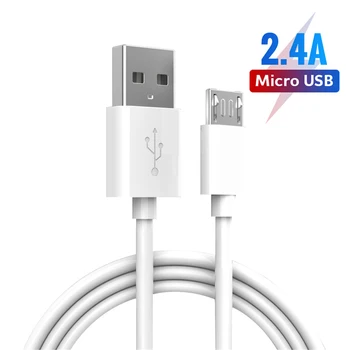 Micro USB Kabelis 1m Ištraukiama Butas Makaronų 