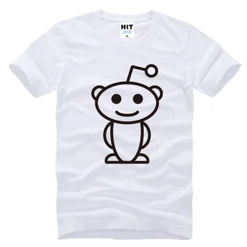 Mielas Reddit Užsieniečių Spausdinti vyriški T-Shirt Marškinėliai Vyrams 2016 Naujas Trumpas Rankovės O Kaklo Medvilnės Atsitiktinis Viršų Tee Camisetas Hombre