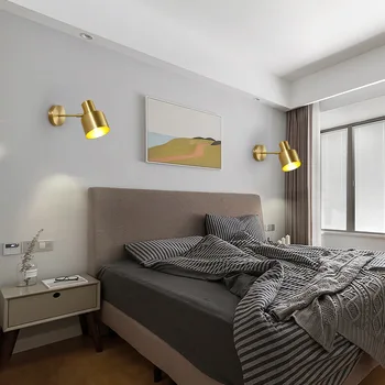 Modernaus derliaus lova sienos lempos stiklo kamuolys miegamasis šviesos praėjimo koridoriaus sienos lempos namo deco espelho sienos lempos
