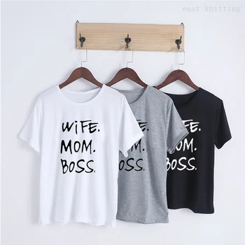 Moterys, Atsitiktinis, Kietas Tee Naują Žmoną, Mamą, Print T Shirt Vasaros T-shirt Moterims trumpomis Rankovėmis Marškinėlius