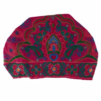 Moterų Tautinių Derliaus Siuvinėjimo Gėlės Skarelės Raudona Spausdinti Skrybėlės, Kepurės Žieminės Kepurės Moterims