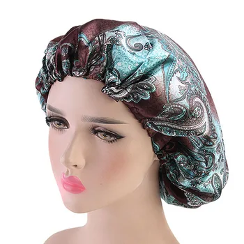 Moterų Šilkiniai Turbaną Spausdinti Variklio Dangčio Sleepping Headwrap