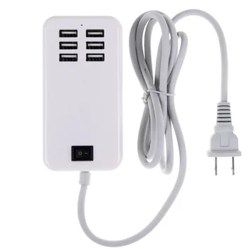 Multi-funkcija 6 Port USB Sieninis Įkroviklis Stotis Power Adapter Elektroninių Produkto MUMS Plug ES Prijungti Karšto Pristatymas