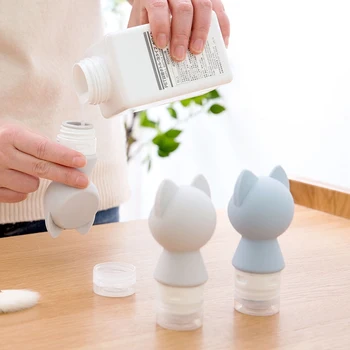 Namų nešiojamų silikono tarpinė butelis kosmetikos animaciją kačių kelionės muilas, losjonas mažų buteliukų