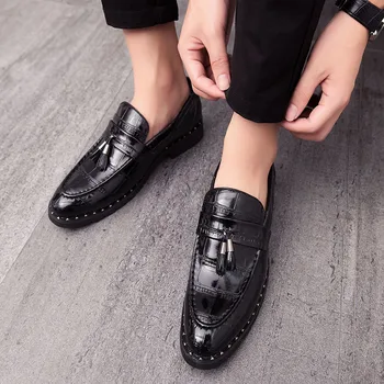 Natūralios odos kvėpuojantis loafer batai kutas vyrų Vairavimo batai lauko minkštas vyriški laisvalaikio bateliai korėjos mados plokšti batai s5