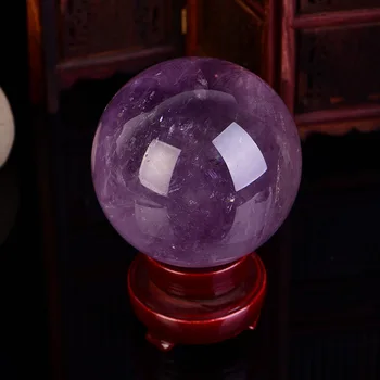 Natūralus ametistas kamuolys kristalų gijimas energijos namų puošybai perdavimo Wangcai įmonės Fengshui kamuolys akmens.30.40.50.mm